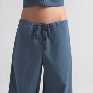 SKIMS Wide Leg Pants in Slate Blue